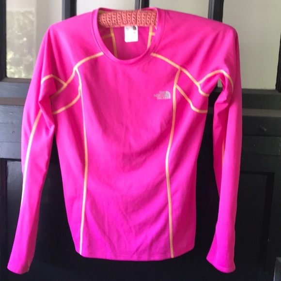 The North Face Tops - Long Steve athletic tee The North Face xs hot pink